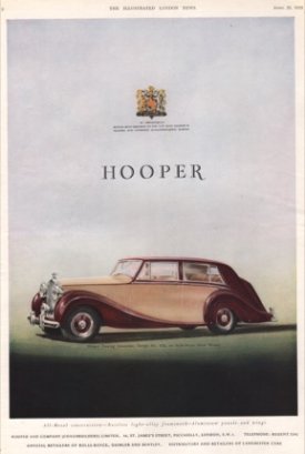 ORIG VINTAGE MAGAZINE AD: 1953 Hooper Automobile ad (UK)by: N/A